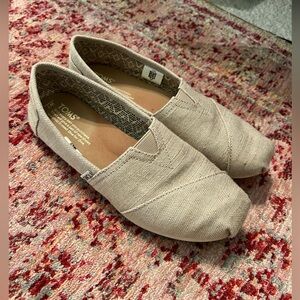 Toms natural Beige shoes size 7